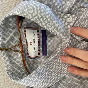 Modern ambition light blue men’s dress shirt